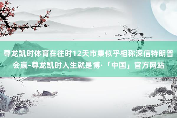 尊龙凯时体育在往时12天市集似乎相称深信特朗普会赢-尊龙凯时人生就是博·「中国」官方网站