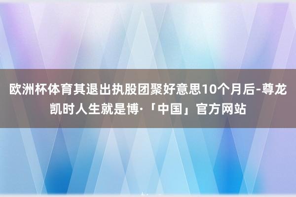 欧洲杯体育其退出执股团聚好意思10个月后-尊龙凯时人生就是博·「中国」官方网站