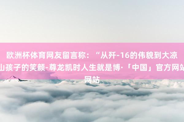 欧洲杯体育网友留言称：“从歼-16的伟貌到大凉山孩子的笑颜-尊龙凯时人生就是博·「中国」官方网站